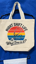 Night Shift Nurse DTF Printed Tote Bag