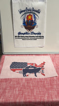 America Outline with Cow DTF